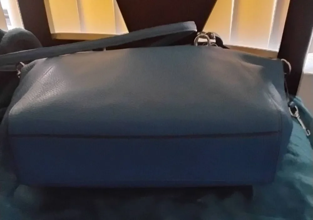 NWT~COACH Polished Pebble Leather Prairie Satchel in Cobalt Blue~$328 tag~